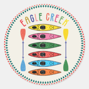 Adesivo T-Shirt Retro Eagle Creek Kayaking
