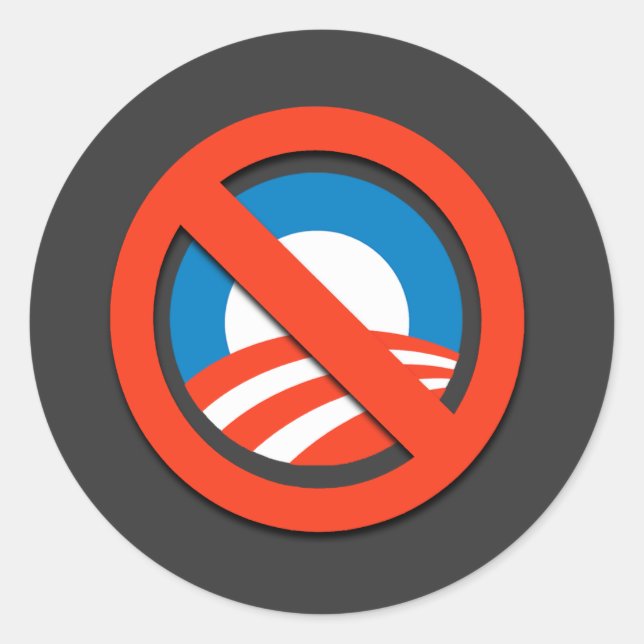 Adesivo T-shirts Anti-Obama, Buttons, Stickers (Frente)