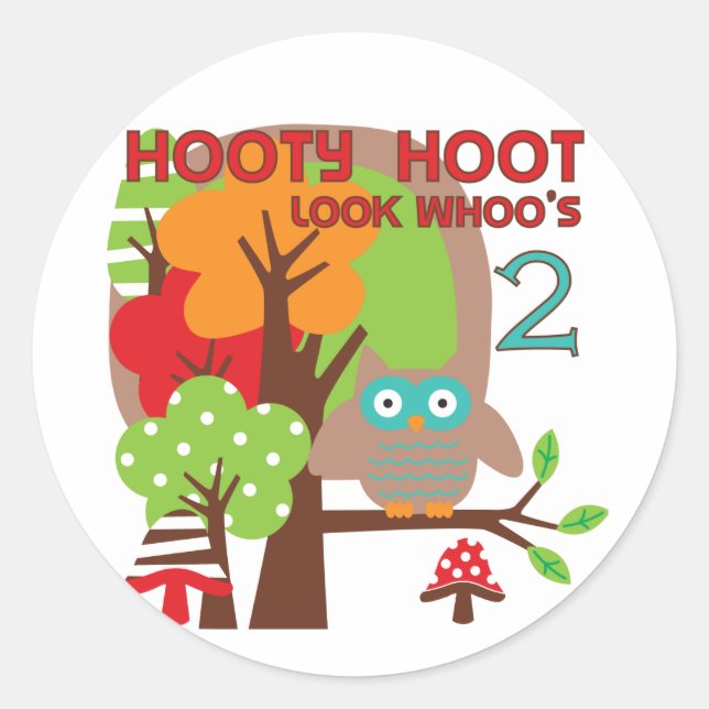 Adesivo T-shirts e presentes de segundo aniversário (Frente)