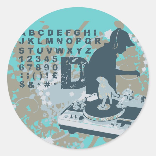 Adesivo T-shirts e presentes DJ (Frente)