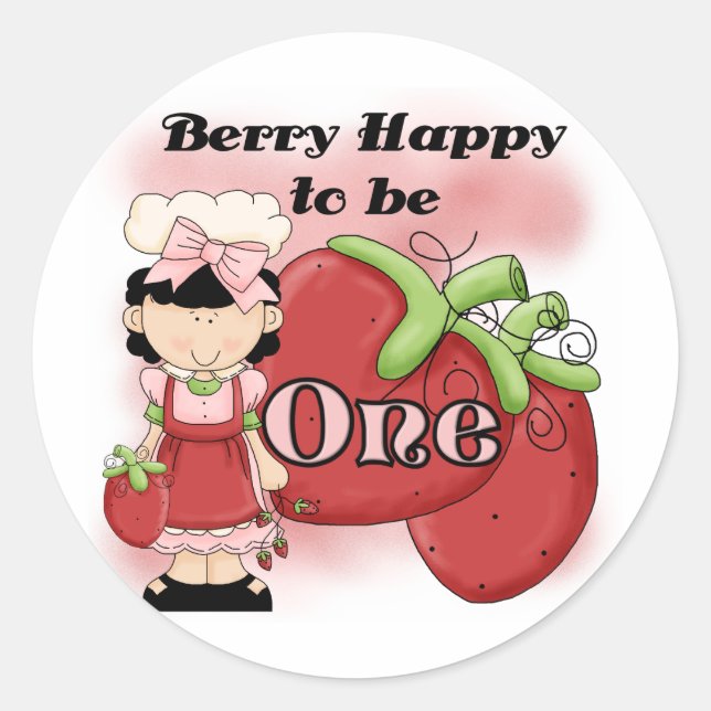 Adesivo T-shirts e primeiros aniversarios de Berry Negro (Frente)