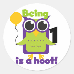 Adesivo T-shirts e primeiros aniversarios de Hoot Owl