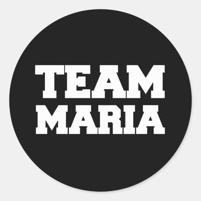 Adesivo T-shirts "Team Maria" (Frente)