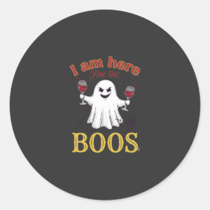 Adesivo Ta Aqui Boos Halloween Fantasma Copos de Vinho Ara
