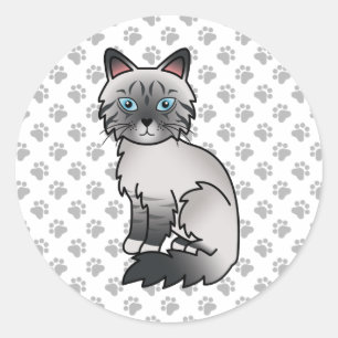 Adesivo Tabby Birman / Ragdoll Gato e patas