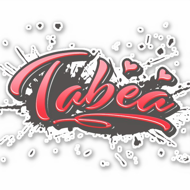 Adesivo Tabea red Heart Graffiti Aufkleber Sticker (Frente)