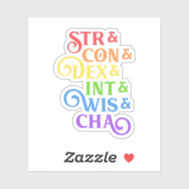 Adesivo Tabletop do Rainbow RPG Stats