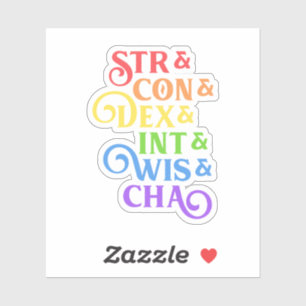 Adesivo Tabletop do Rainbow RPG Stats