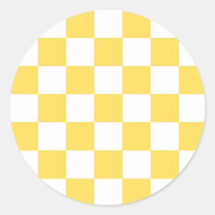 Adesivo Tabuleiro de xadrez amarelo visual clássico