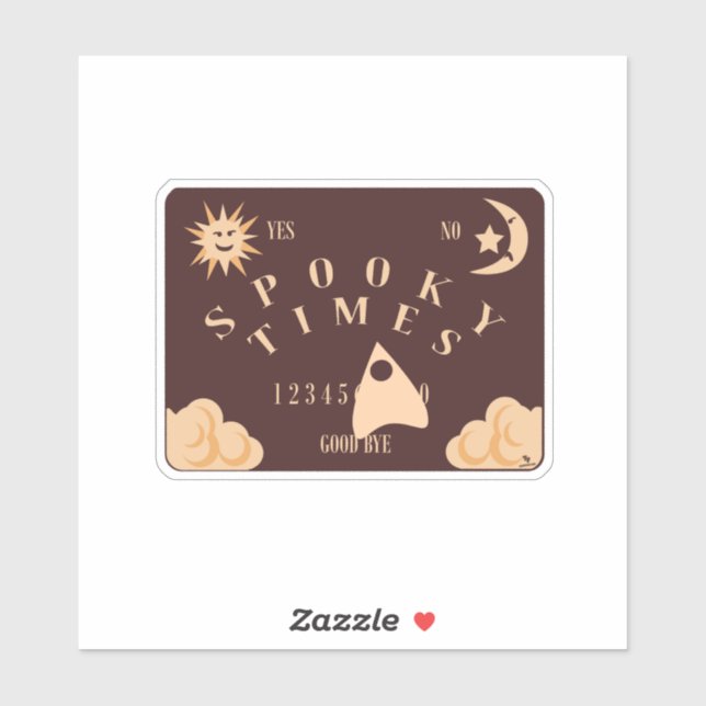 Adesivo Tabuleiro Espiritual Tempos Assustadores Design de (Folha)