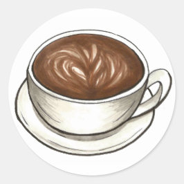 Adesivo Taça de café Latte de Seattle Cappuccino Barista