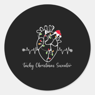 Adesivo Tachy Christmas Sweater Anatomy Heart Cardiac Nurs