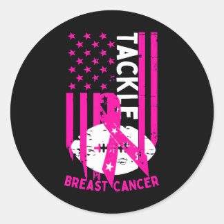 Adesivo Tackear Cancer de Fita Rosa de Futebol