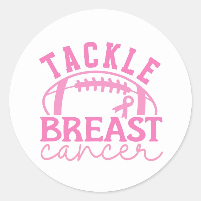 Adesivo Tackle Breast Cancer Pink Ribbon Awareness (Frente)