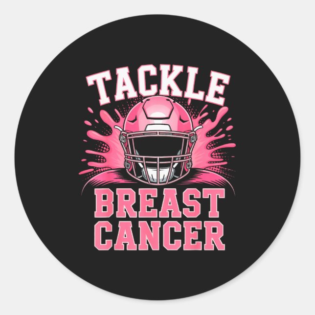 Adesivo Tackle Football Breast Cancer Awareness Nk Ribbon  (Frente)