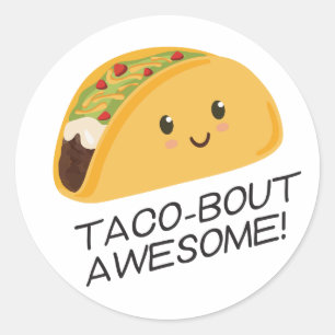 Adesivo Taco-ataque bonito do Taco de Kawaii