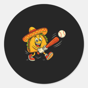 Adesivo Taco beisebol engraçado mexicano fiesta sombrero c