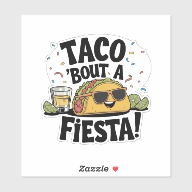 Adesivo Taco 'Bout A Fiesta! - Cinco de Mayo (Folha)