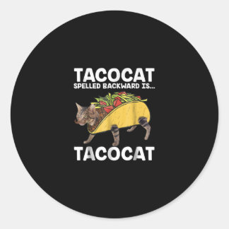 Adesivo Taco & Cat - Tacocat Ortografado Para Trás É Tacoc