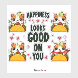 Adesivo Taco Cat: Uma Fusão Felina Culinária