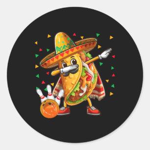 Adesivo Taco Dabbing Jogando Boliche Jogador do Cinco De M
