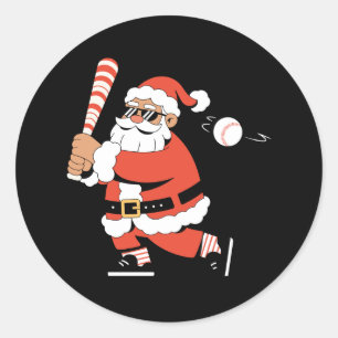 Adesivo Taco de beisebol do Papai Noel do Natal Cane Slugg