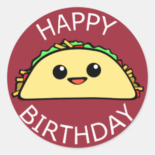 Adesivo Taco do feliz aniversario