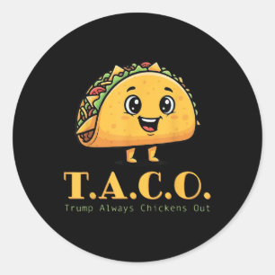 Adesivo Taco Engraçado Trump Sempre Foge Frangos Bonitos