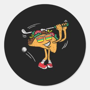 Adesivo Taco Golf Player Cinco De Mayo Comida De Golfe Mex