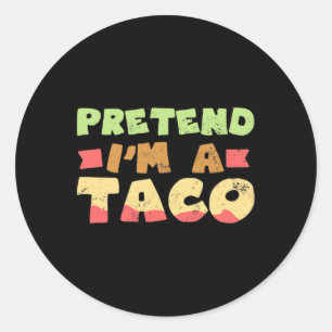 Adesivo Taco Halloween Design de Figurino Fingindo que sou