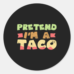 Adesivo Taco Halloween Design de Figurino Fingindo que sou