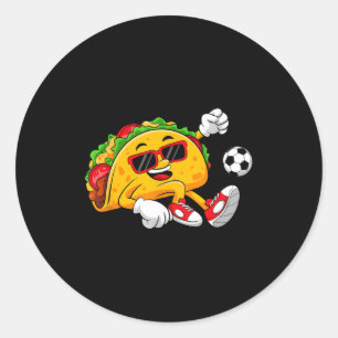 Adesivo Taco jogando futebol mexicano cinco de maio chapéu