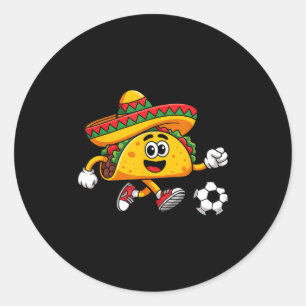 Adesivo Taco jogando futebol mexicano cinco de maio chapéu