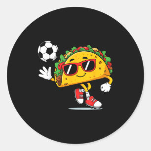 Adesivo Taco jogando futebol mexicano cinco de maio chapéu