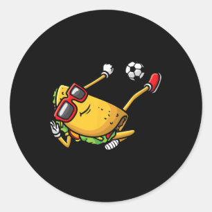 Adesivo Taco Jogando Futebol Mexicano Cinco de Mayo Kids M