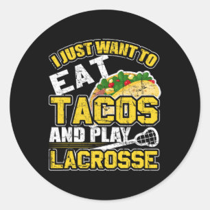 Adesivo Taco Lax Player Goalie Sticks Equipe Athlet