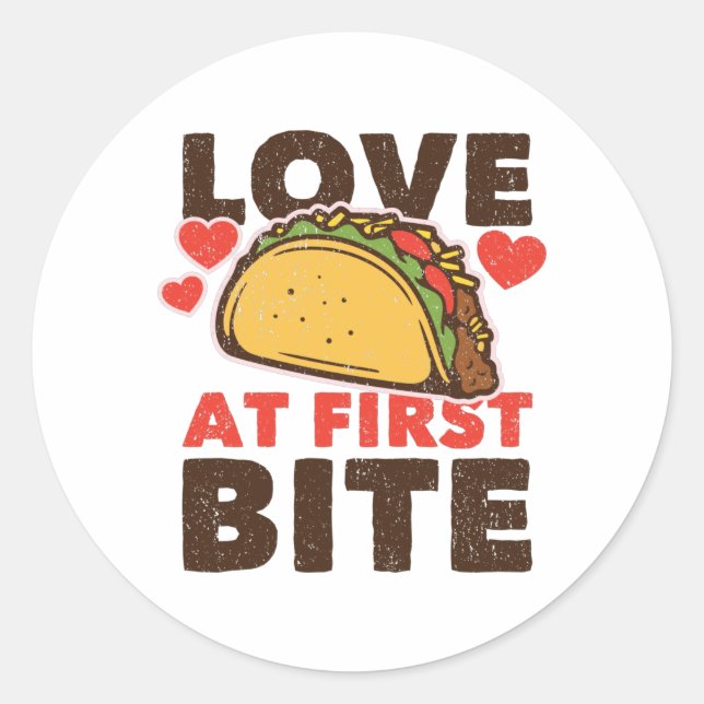 Adesivo Taco Love no First Bite (Frente)