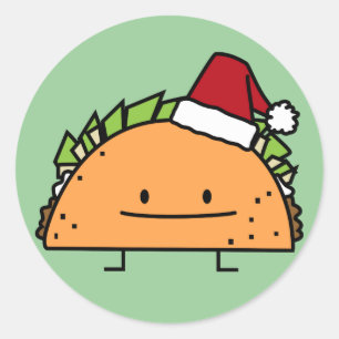 Adesivo Taco que veste a salsa da carne do escudo do Natal