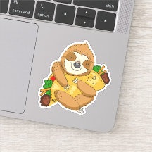 Taco Sloth Cartoon Engraçado