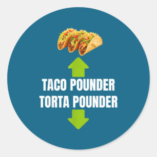 Adesivo Taco Sob Torta Sob Amante da Torta Divertido Latin