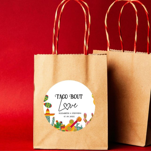 Adesivo Taco sobre a festa de noivado do amor (Criador carregado)