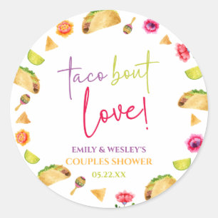 Adesivo Taco Sobre Amor! Festa de Casamento Casal Chá de P