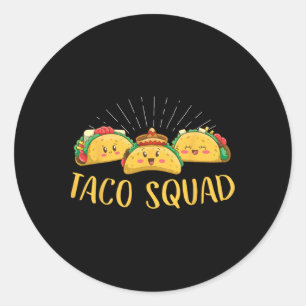 Adesivo Taco Squad Funny Cinco De Mayo Comida Foodie Mexic