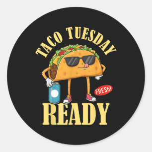 Adesivo Taco Terça Pronta Cinco De Mayo Engraçado Foo Mexi