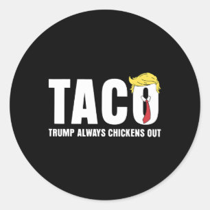 Adesivo Taco Trump Sempre Desiste Frase Engraçada e Sarcás