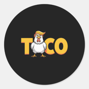 Adesivo Taco Trump Sempre Desiste Humor Político Alcatrão