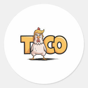 Adesivo Taco Trump Sempre Desiste Humor Político Alcatrão