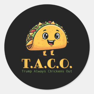 Adesivo Taco Trump Sempre Fala De Piada Democrata Engraçad