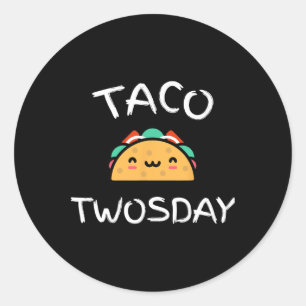 Adesivo Taco Twosday Festa de aniversário Dos Toddler Cinc
