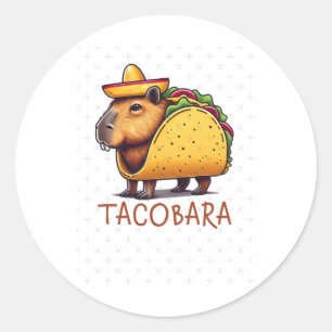 Adesivo Tacobara Capybara Em Um Viciado Em Taco